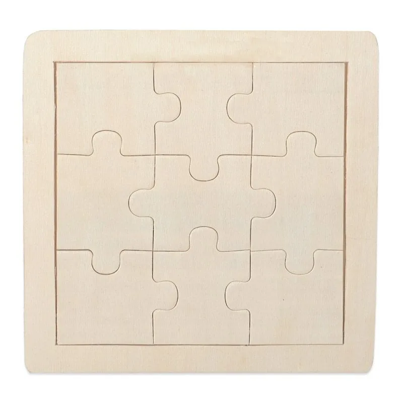 Puzzle de madera natural para grabado personalizada — vista 6
